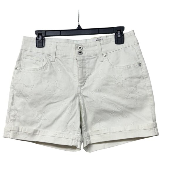Style & Co women’s Cuffed All Star Denim Shorts, Bright White, Sz. 4 - Picture 1 of 12